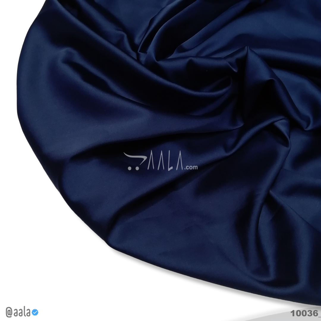 Zara Silk Poly-ester 58-Inches BLUE Per-Metre #10036
