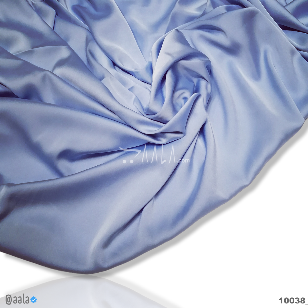 Zara Silk Poly-ester 58-Inches BLUE Per-Metre #10038