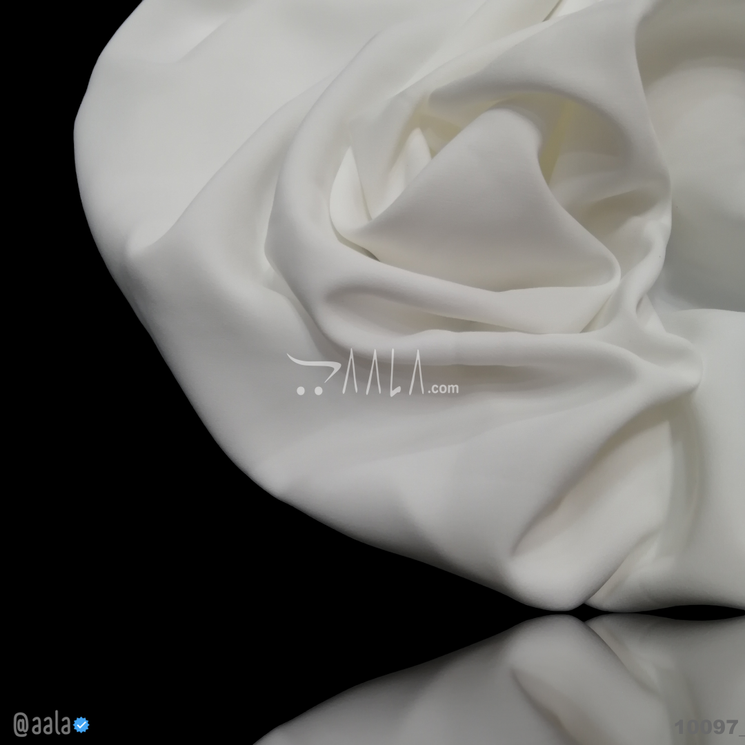 Supra Double-Georgette Blend 58-Inches WHITE Per-Metre 