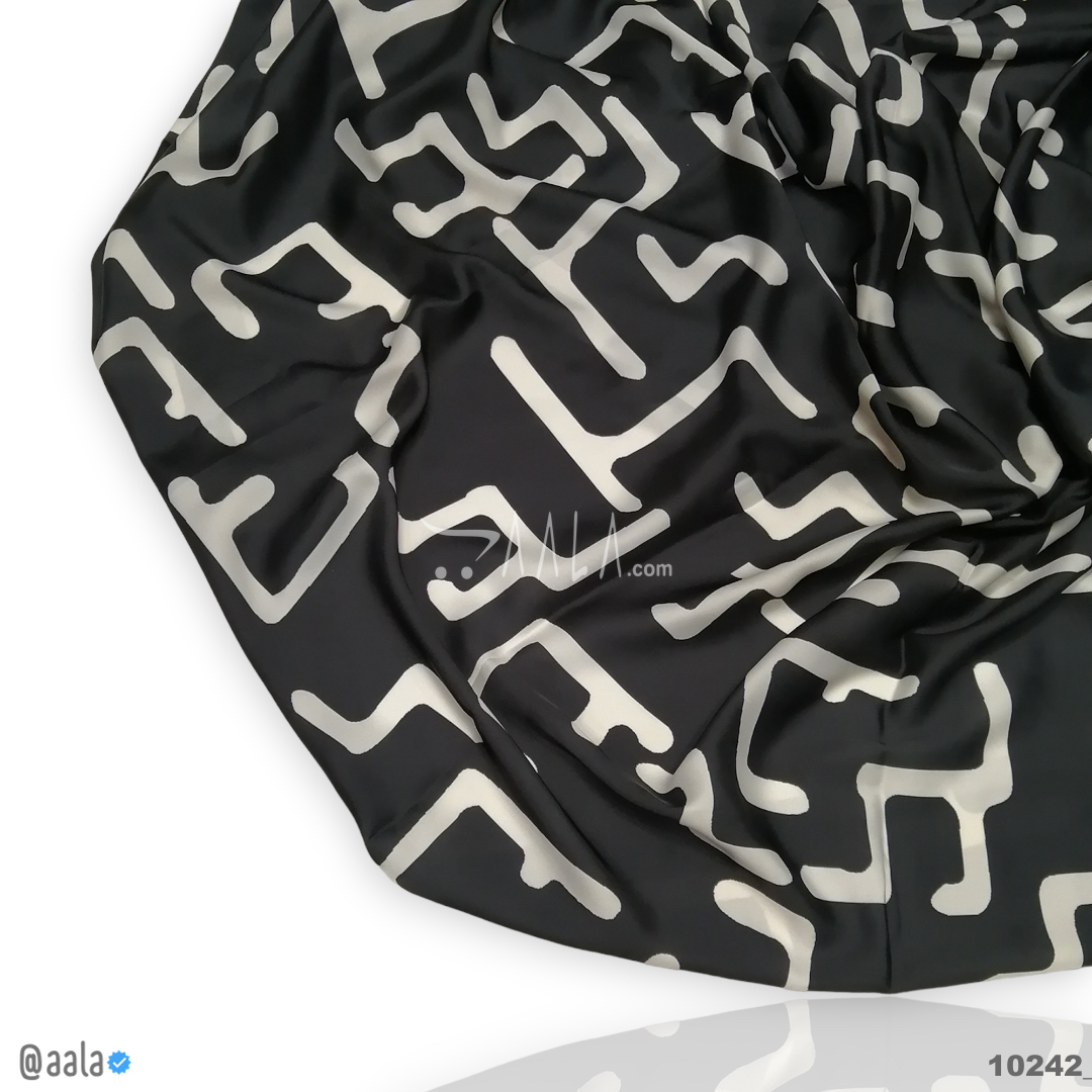 Printed-Nutella Silk Blend 44-Inches PRINTED Per-Metre #10242