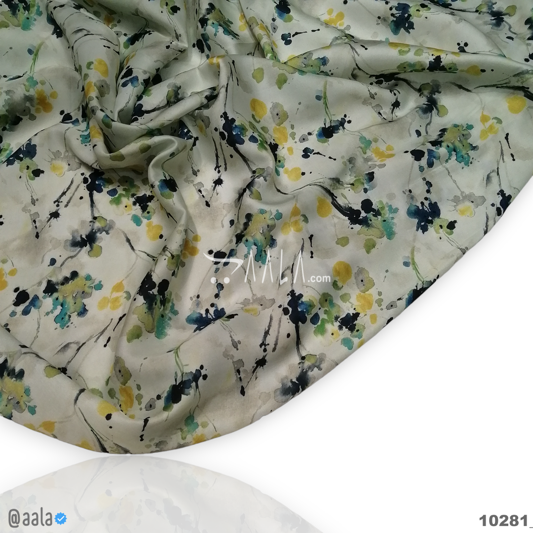 Printed-Nutella Silk Blend 44-Inches PRINTED Per-Metre #10281