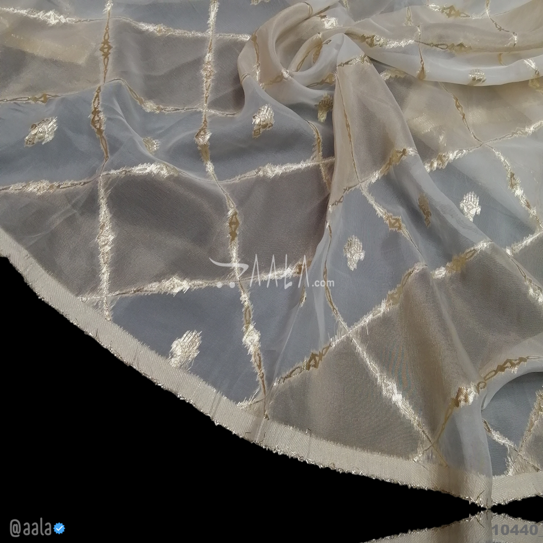 Banarsi Organza Viscose Dupatta-44-Inches DYEABLE Per-Metre #10440