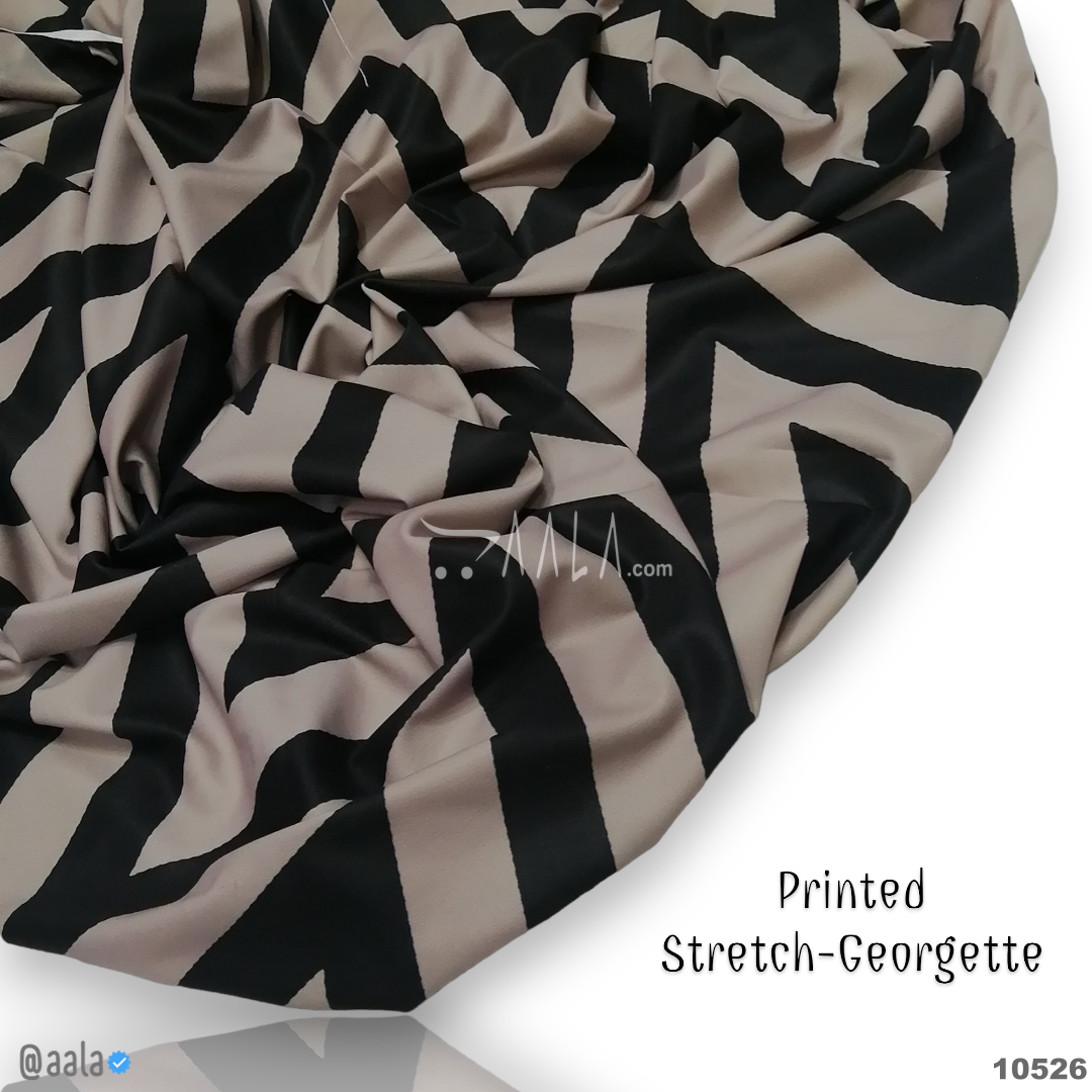 Printed-Stretch Georgette Blend 44-Inches PRINTED Per-Metre 