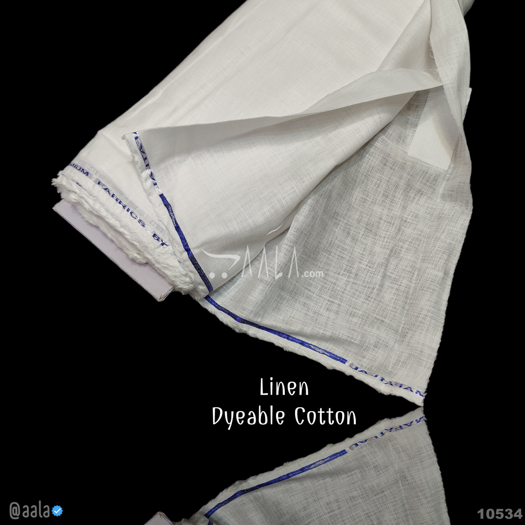 Belgium-Linen Cotton Cotton 58-Inches DYEABLE Per-Metre #10534