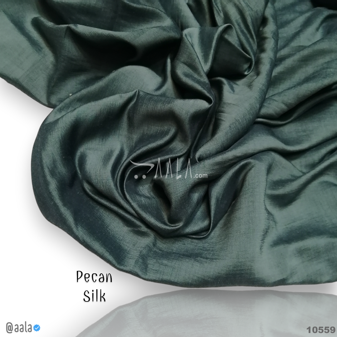 Pecan Silk Poly-ester 44-Inches GREEN Per-Metre #10559