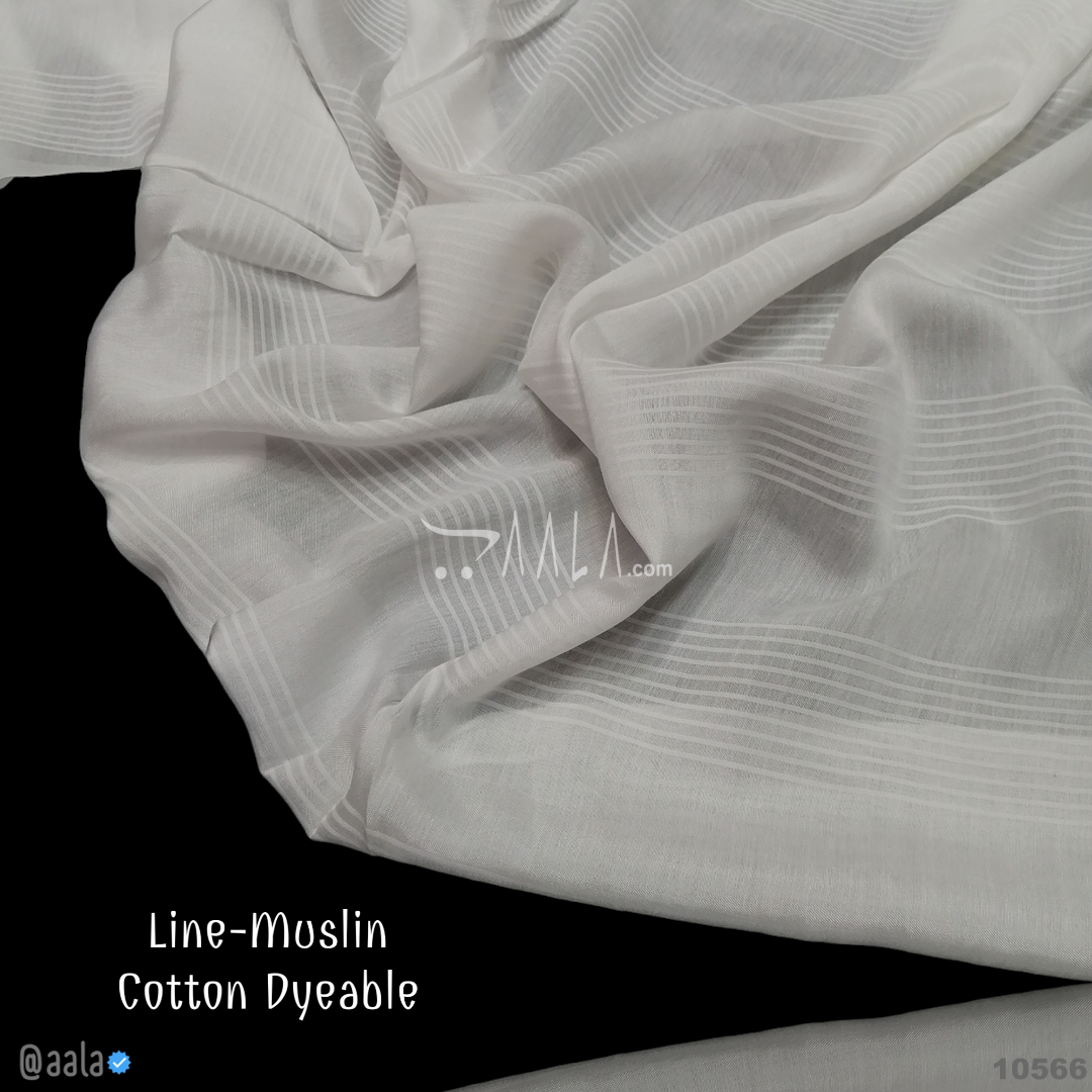Line-Muslin Cotton Cotton 44-Inches DYEABLE Per-Metre #10566
