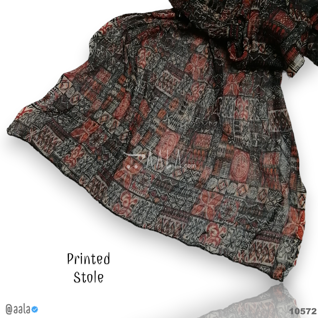 Printed-Crush Chiffon Blend Dupatta-20-Inches PRINTED 2.50-Metres #10572