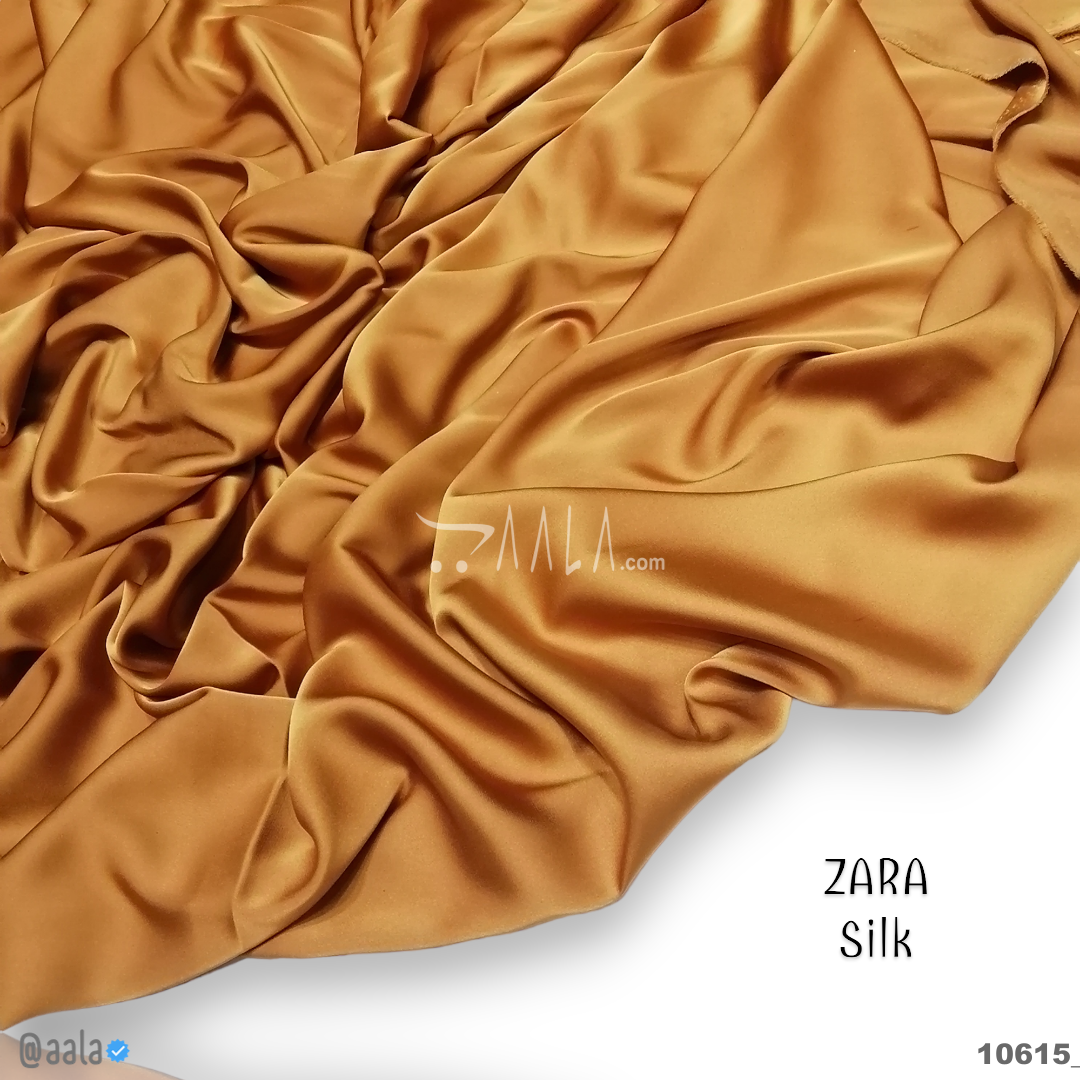 Zara Silk Poly-ester 58-Inches MUSTARD Per-Metre #10615
