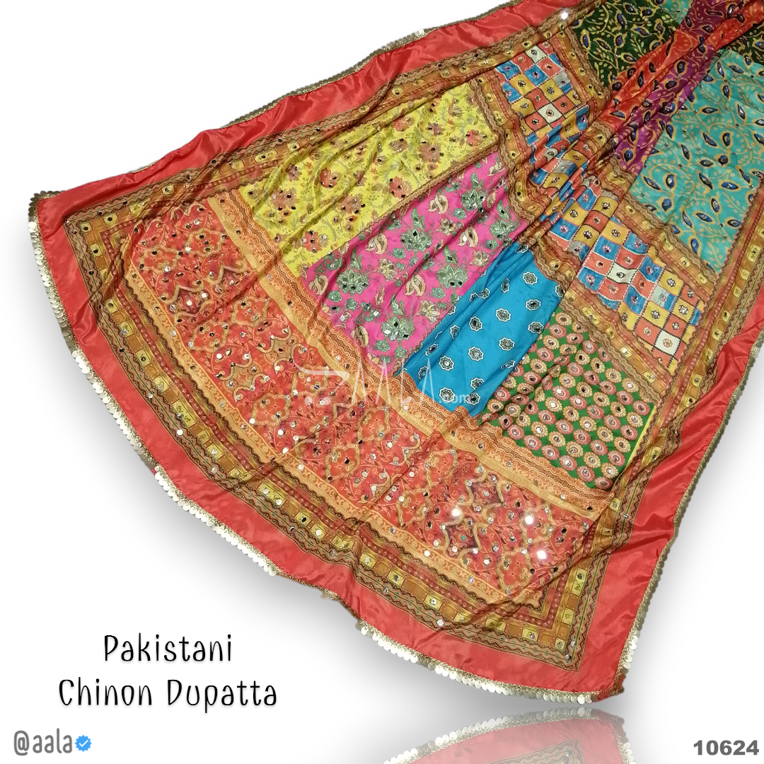 Pakistani Chinon Blend Dupatta-36-Inches PRINTED 2.25-Metres 