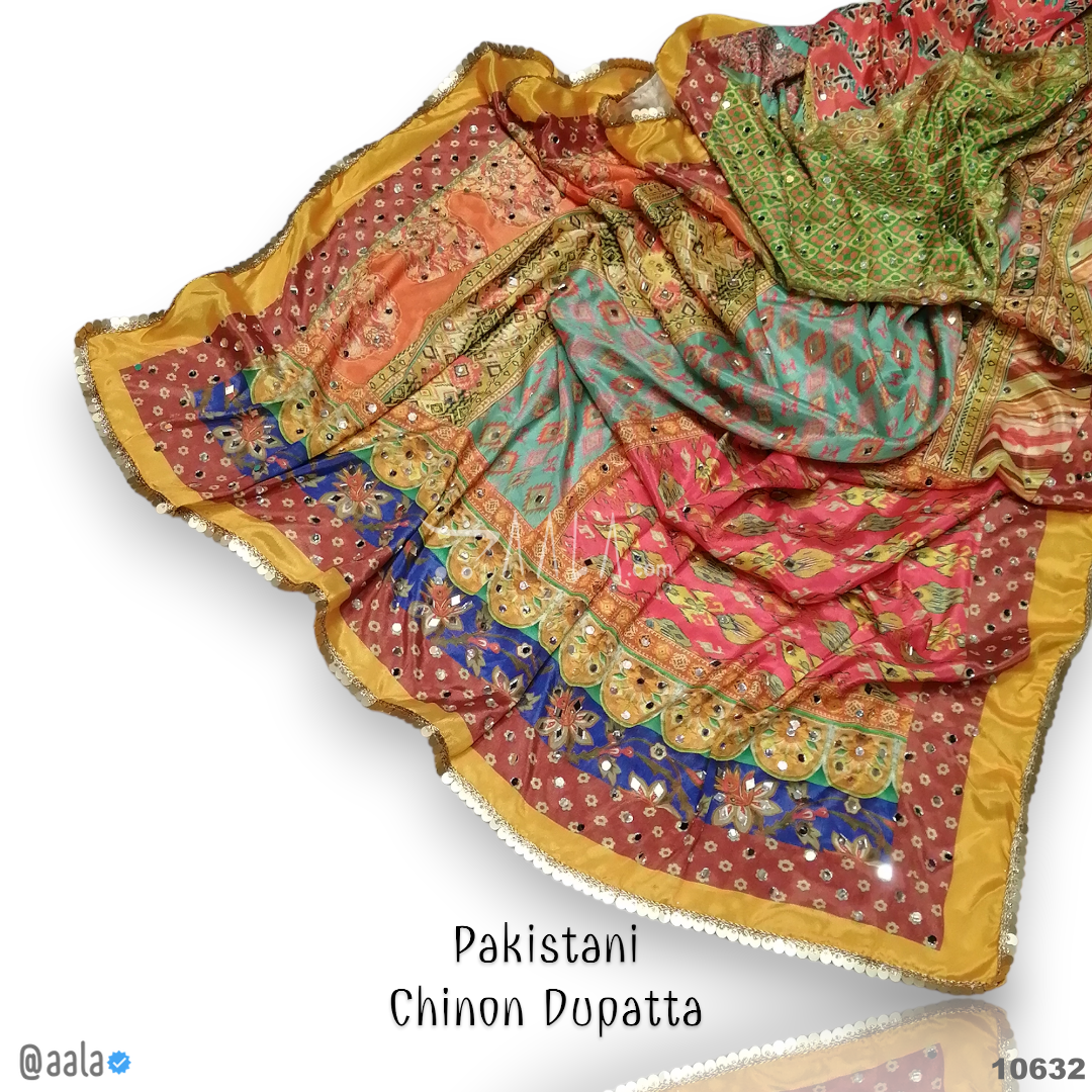 Pakistani Chinon Blend Dupatta-36-Inches PRINTED 2.25-Metres 