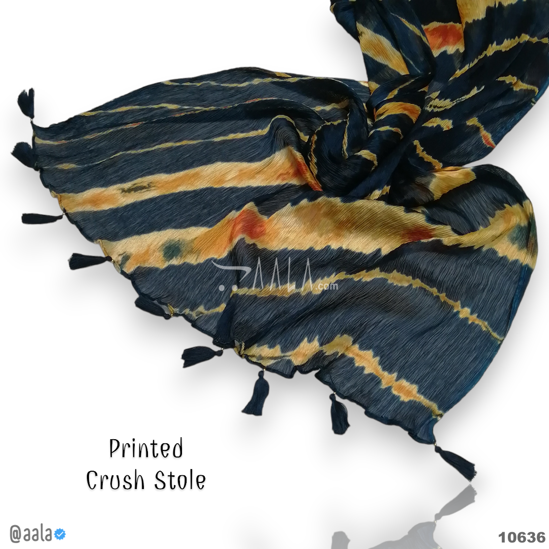 
Printed-Crush Chiffon Blend Dupatta-20-Inches PRINTED 2.25-Metres #10636