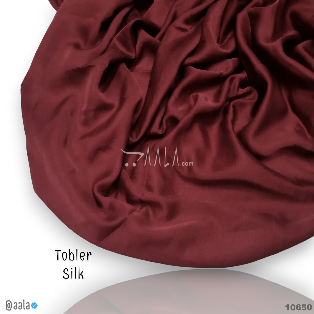 Tobler Silk Poly-ester 44-Inches MAROON Per-Metre #10650