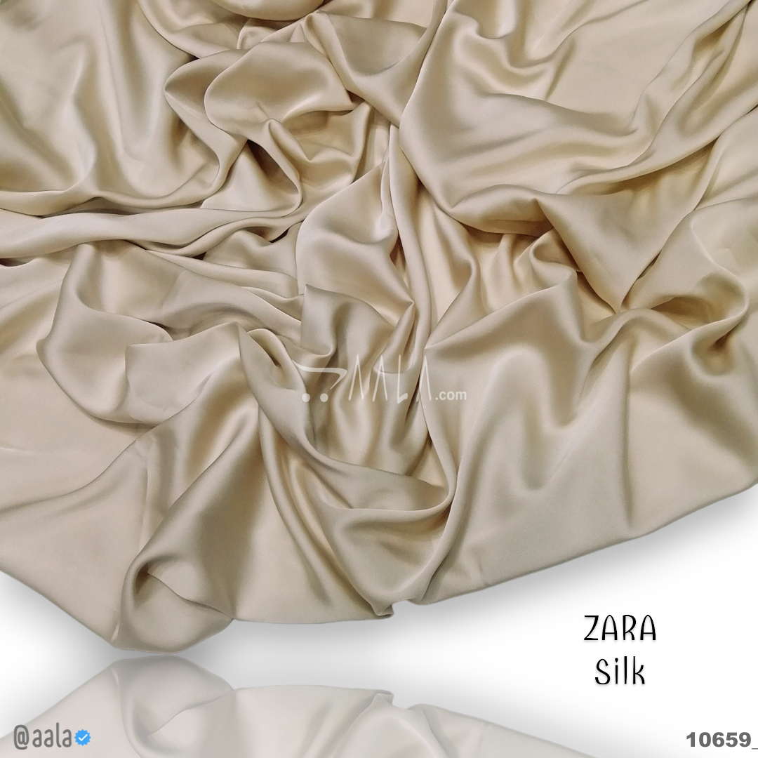 Zara Silk Poly-ester 58-Inches BIEGE Per-Metre #10659