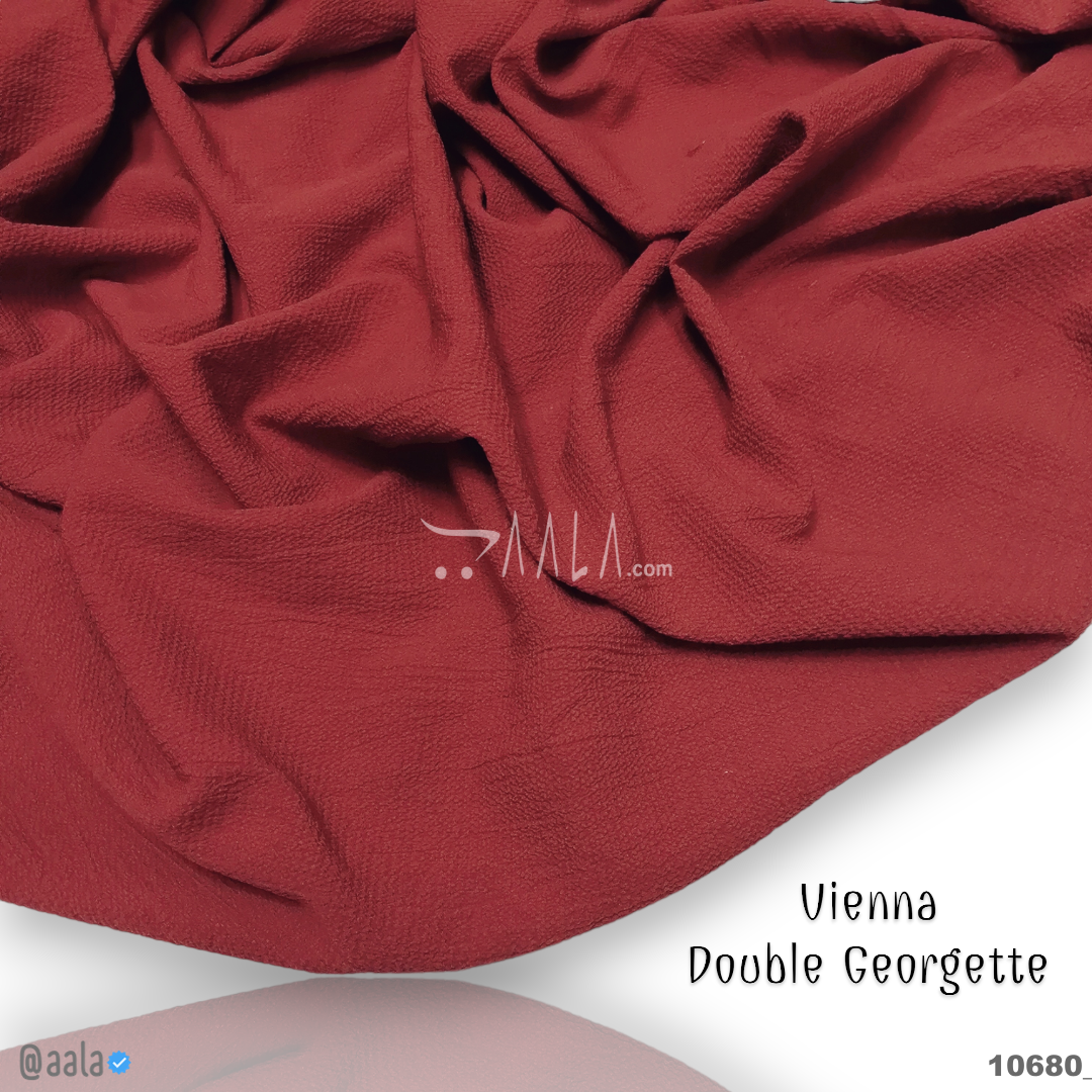 Vienna Double-Georgette Poly-ester 58-Inches RUST Per-Metre #10680