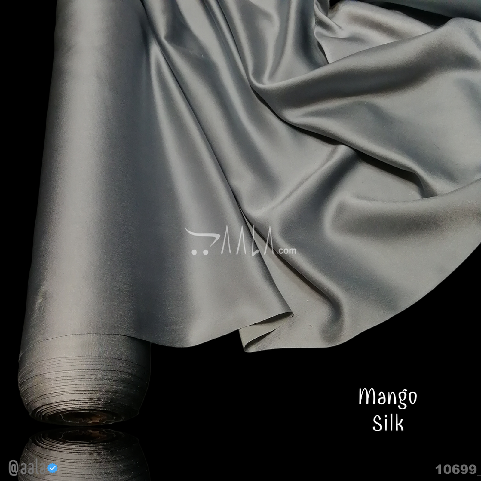Mango Silk Poly-ester 58-Inches GREY Per-Metre #10699
