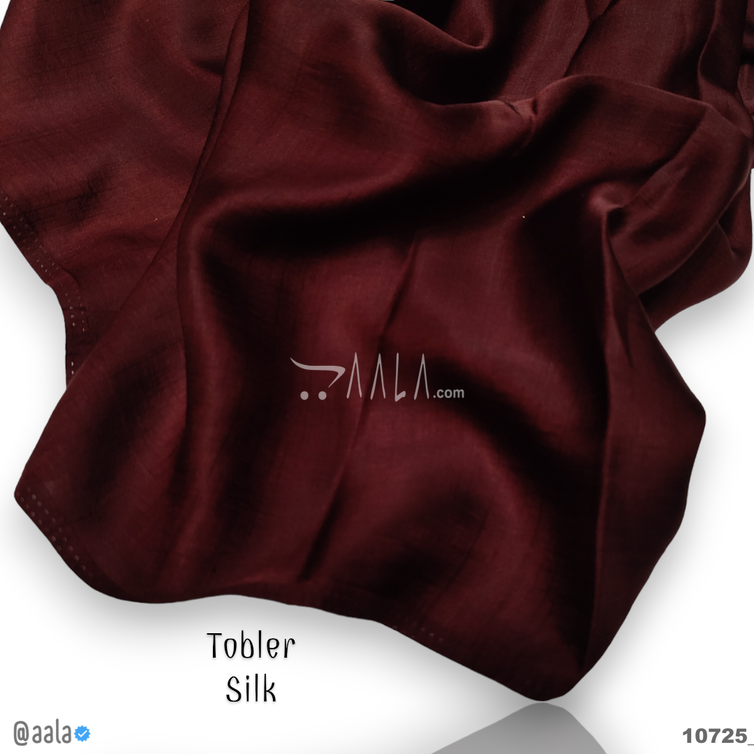 Tobler Silk Poly-ester 44-Inches MAROON Per-Metre #10725
