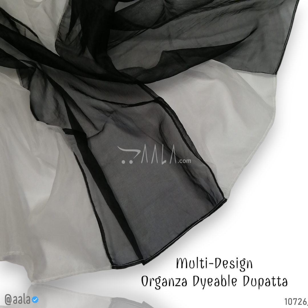 Multi-Design Organza Nylon Dupatta-40-Inches ASSORTED 2.25-Metres #10726