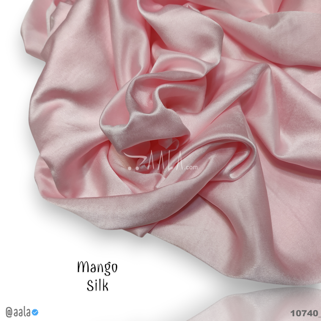 Mango Silk Poly-ester 58-Inches PINK Per-Metre #10740