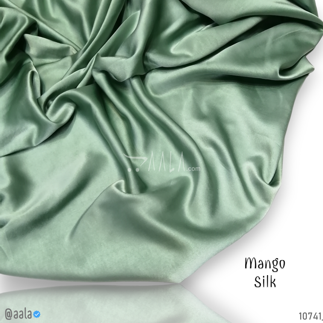 Mango Silk Poly-ester 58-Inches GREEN Per-Metre #10741