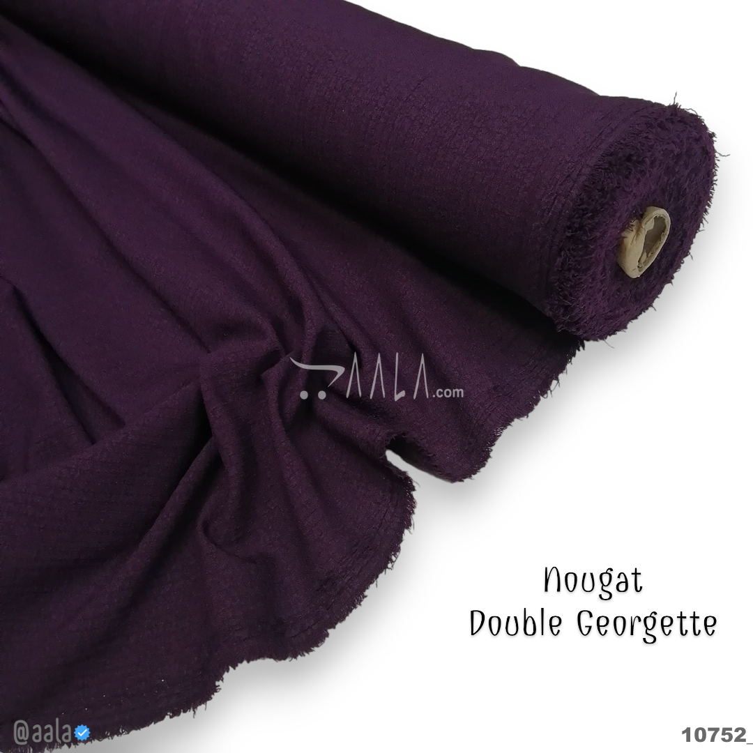 Nougat Double-Georgette Poly-ester 58-Inches WINE Per-Metre #10752