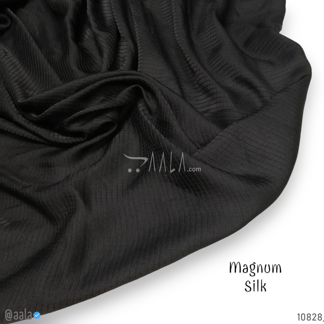 Magnum Silk Poly-ester 44-Inches BLACK Per-Metre #10828