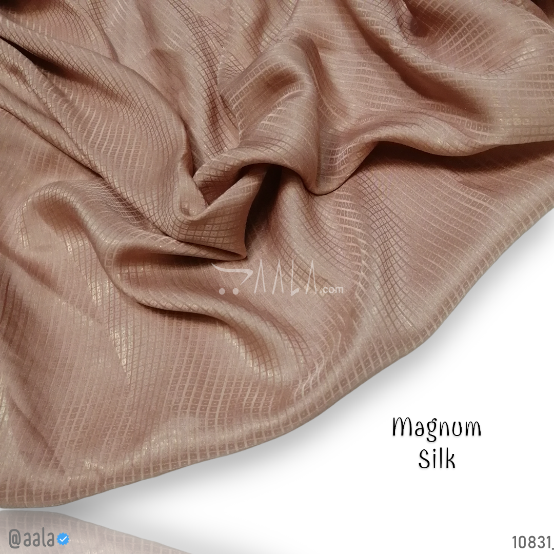 Magnum Silk Poly-ester 44-Inches PEACH Per-Metre #10831