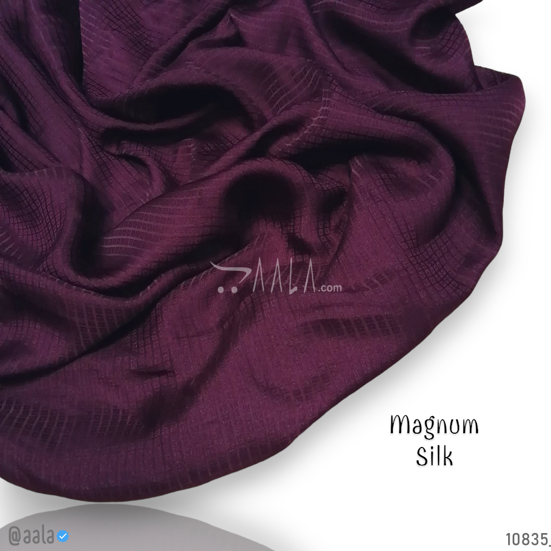 Magnum Silk Poly-ester 44-Inches WINE Per-Metre #10835