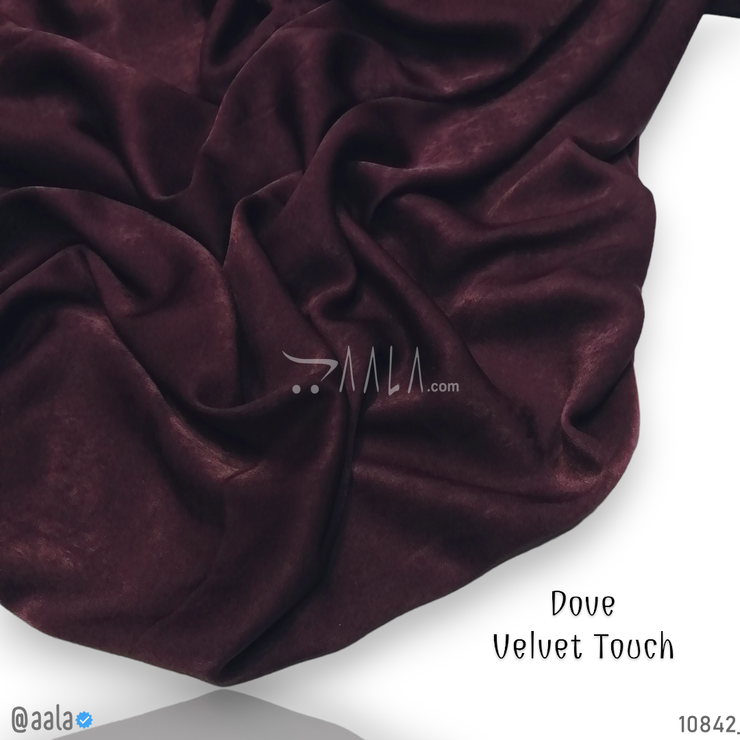Dove-Plain Velvet Poly-ester 58-Inches PURPLE Per-Metre #10842