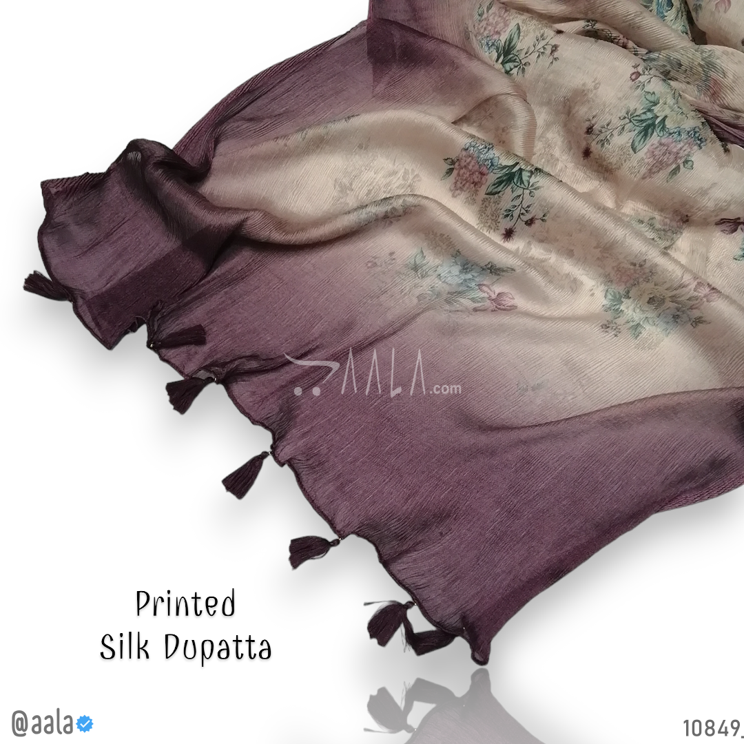 Printed-Crush Silk Blend Dupatta-20-Inches PRINTED 2.25-Metres 