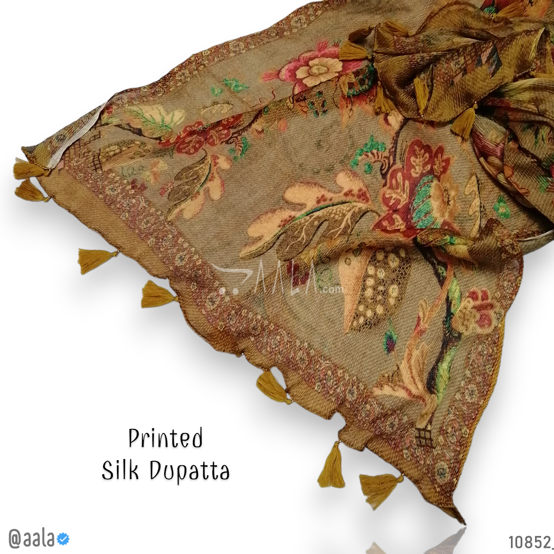 Printed-Crush Silk Blend Dupatta-20-Inches PRINTED 2.25-Metres 