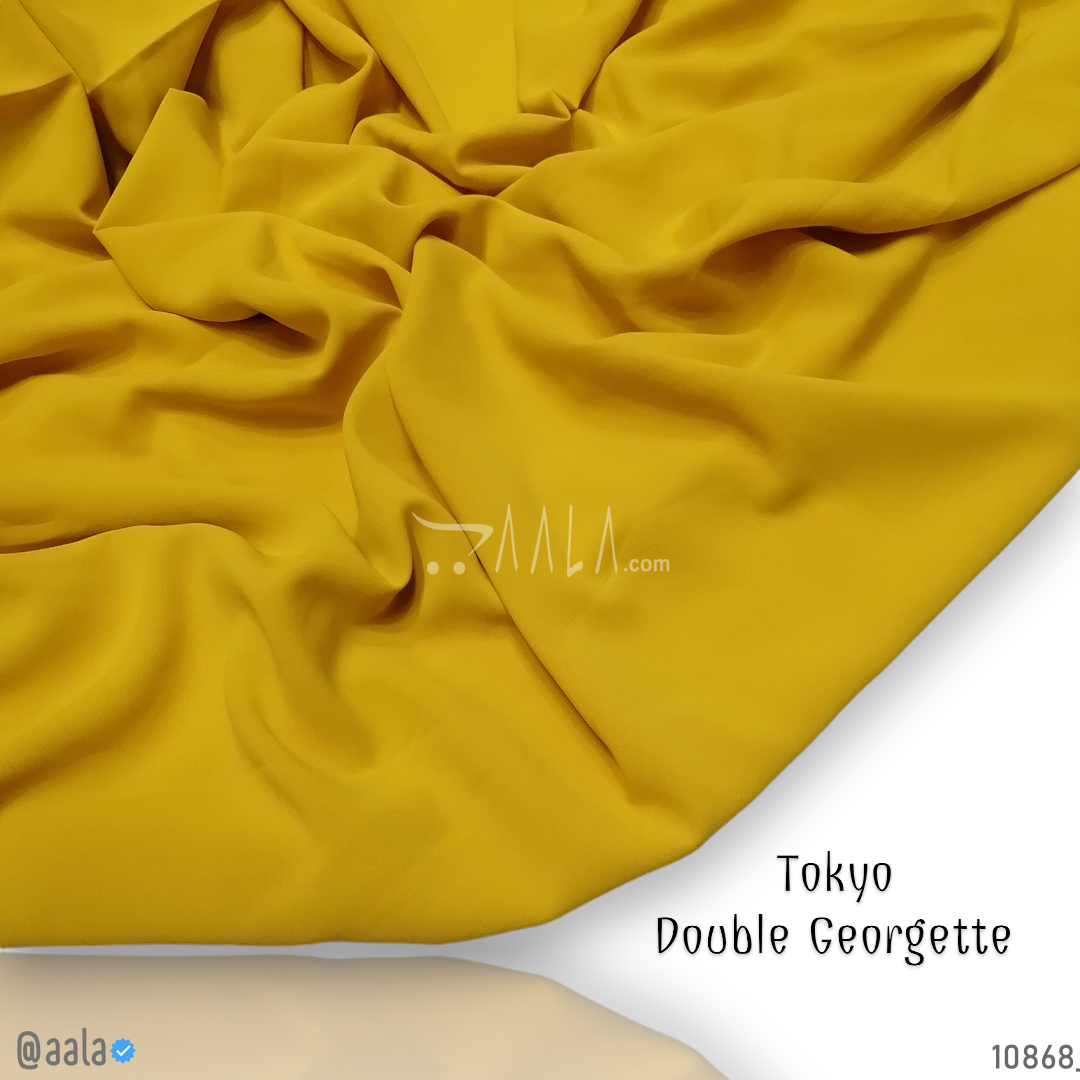 Tokyo Double-Georgette Poly-ester 58-Inches YELLOW Per-Metre #10868