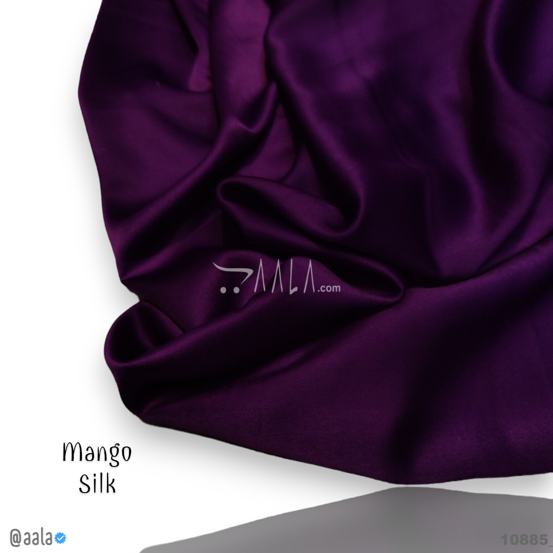 Mango Silk Poly-ester 58-Inches WINE Per-Metre #10885