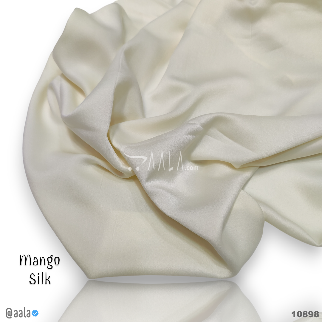 Mango Silk Poly-ester 58-Inches CREAM Per-Metre #10898