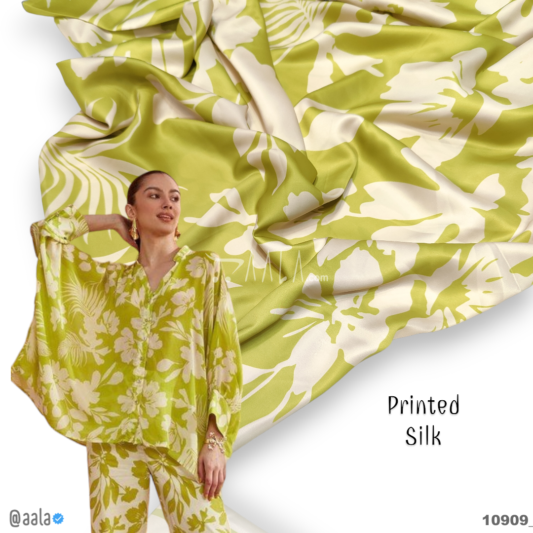 Printed Silk Poly-ester 44-Inches PRINTED Per-Metre #10909