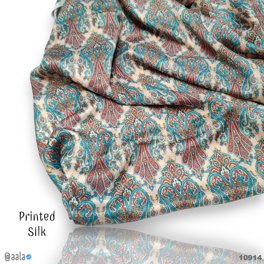 Printed Silk Blend 44-Inches PRINTED Per-Metre #10914