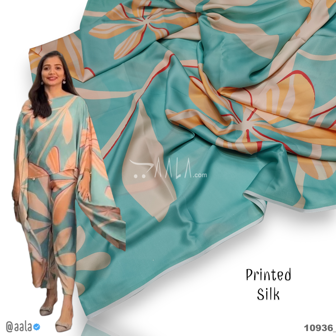 Printed Silk Poly-ester 44-Inches PRINTED Per-Metre #10936
