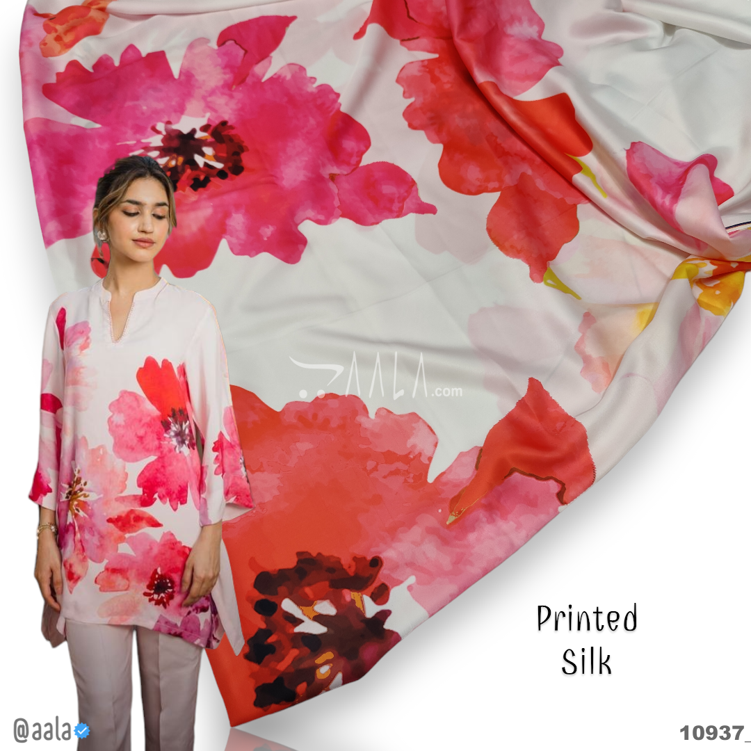 Printed Silk Poly-ester 44-Inches PRINTED Per-Metre #10937