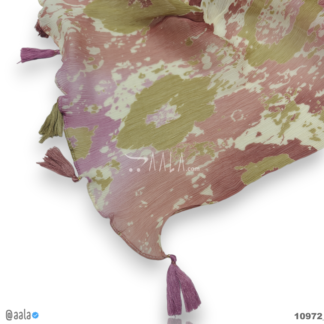 Printed-Crush Silk Blend Dupatta-20-Inches PRINTED 2.25-Metres 