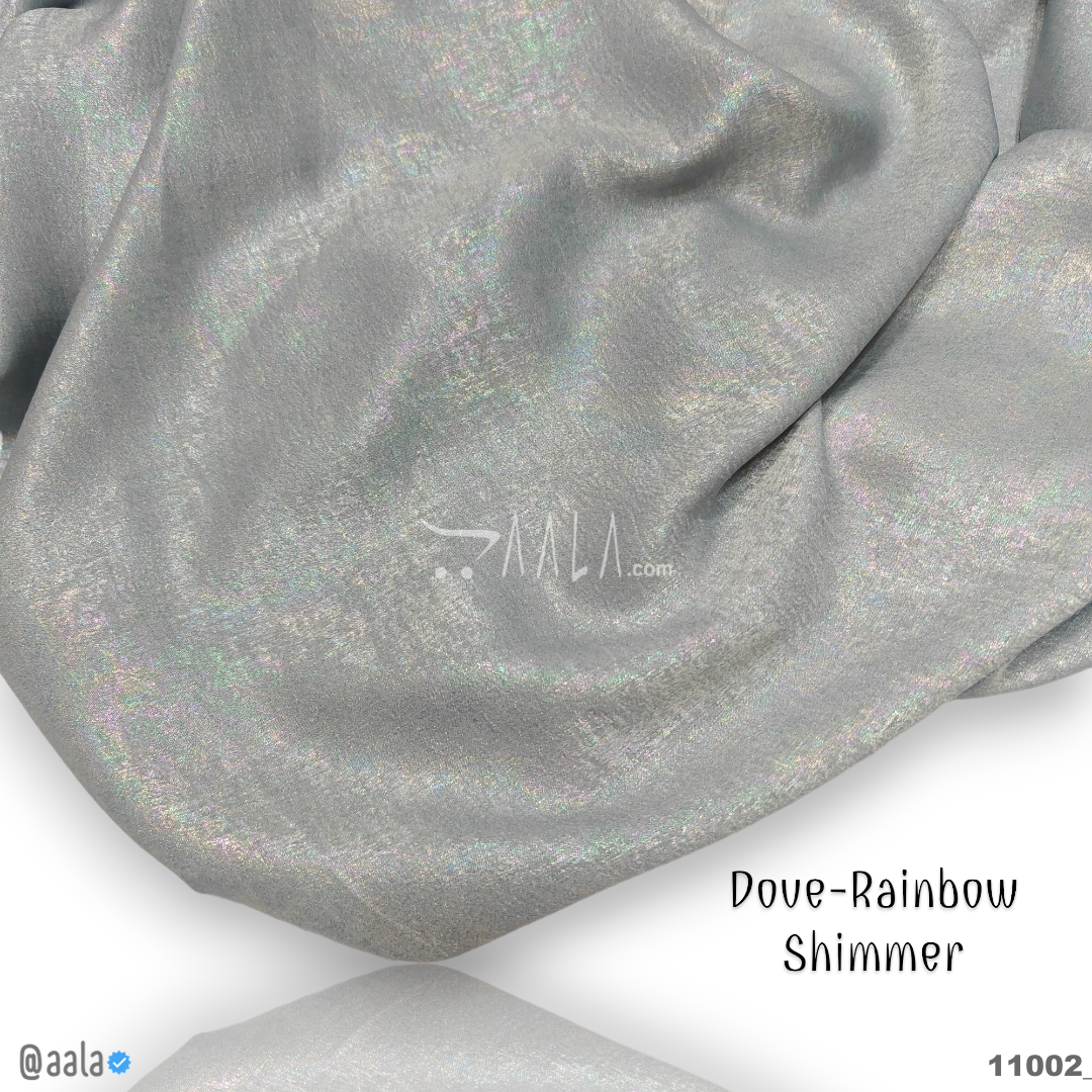 Dove-Rainbow Velvet Poly-ester 58-InchesGREY Per-Metre #11002
