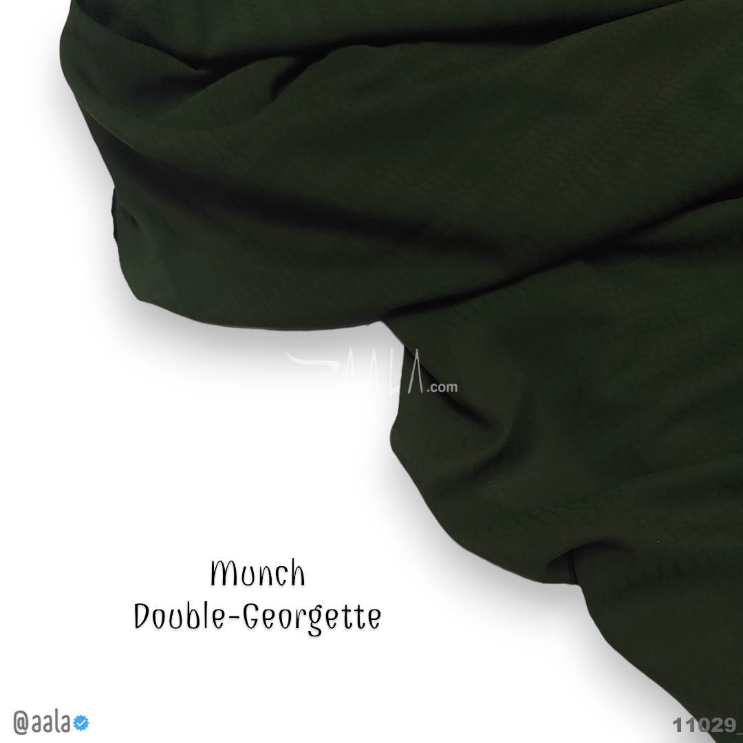Munch Double-Georgette Poly-ester 58-Inches GREEN Per-Metre #11029