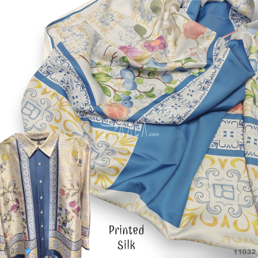 Printed Silk Blend 44-Inches PRINTED Per-Pc #11032