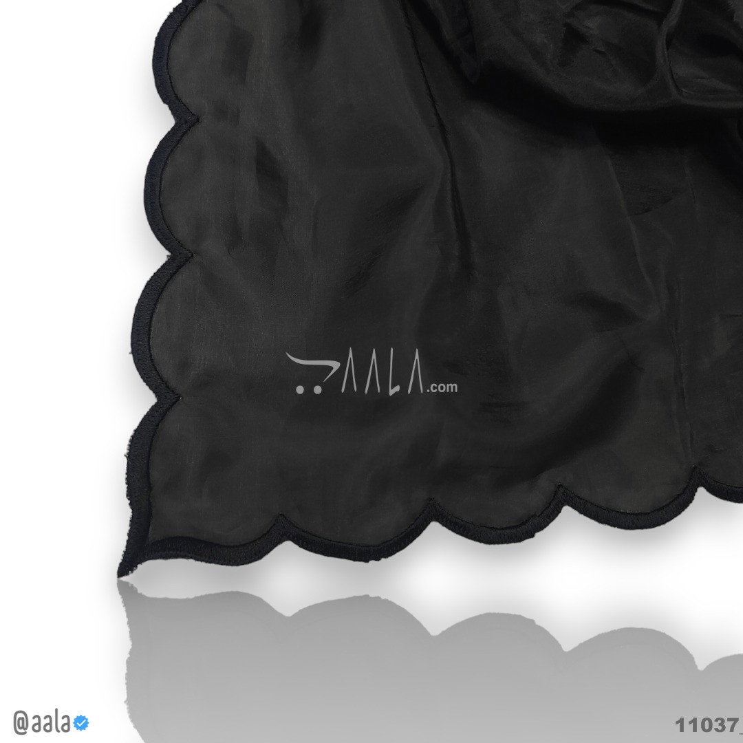 Scollap-Lakme Organza Nylon Dupatta-40-Inches BLACK 2.25-Metres 