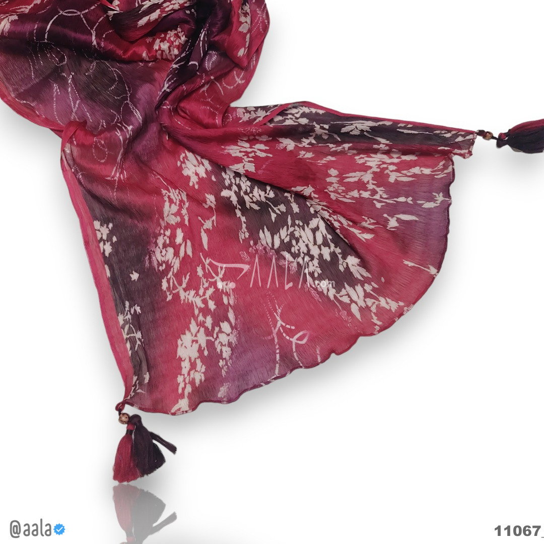 Printed Silk Blend Dupatta-20-Inches PRINTED 2.25-Metres 