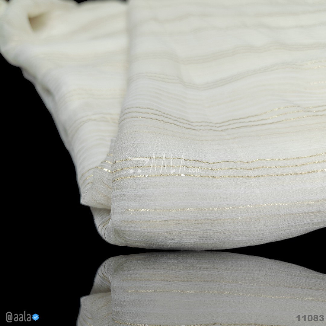 Lurex Chiffon Viscose 44-Inches DYEABLE Per-Metre 