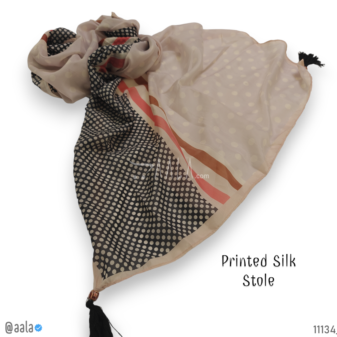 Printed Silk Blend Dupatta-20-Inches ASSORTED 2.25-Metres 