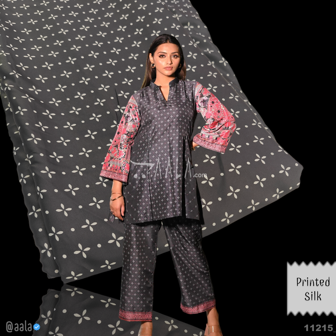 Printed Silk Blend 44-Inches PRINTED Per-Metre #11215