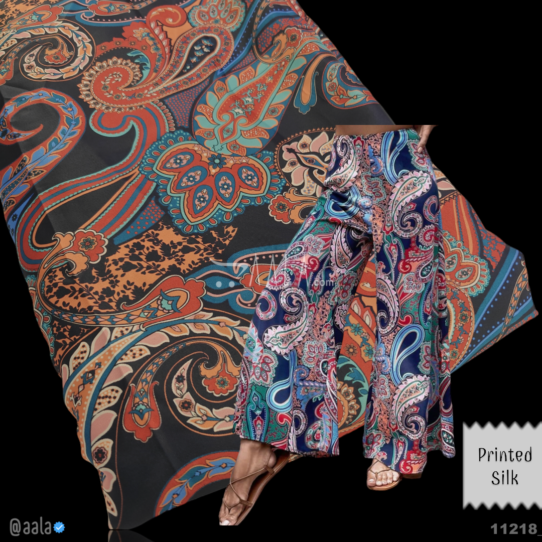 Printed Silk Blend 44-Inches PRINTED Per-Metre #11218