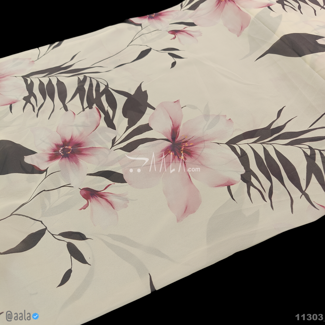 Printed Georgette Blend 44-Inches PRINTED Per-Metre 