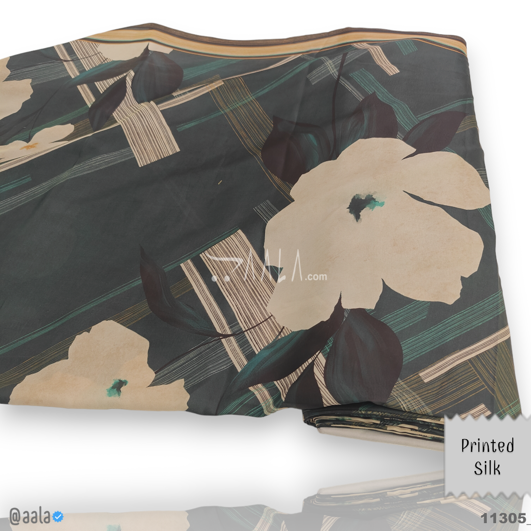 Printed Silk Blend 44-Inches PRINTED Per-Metre #11305