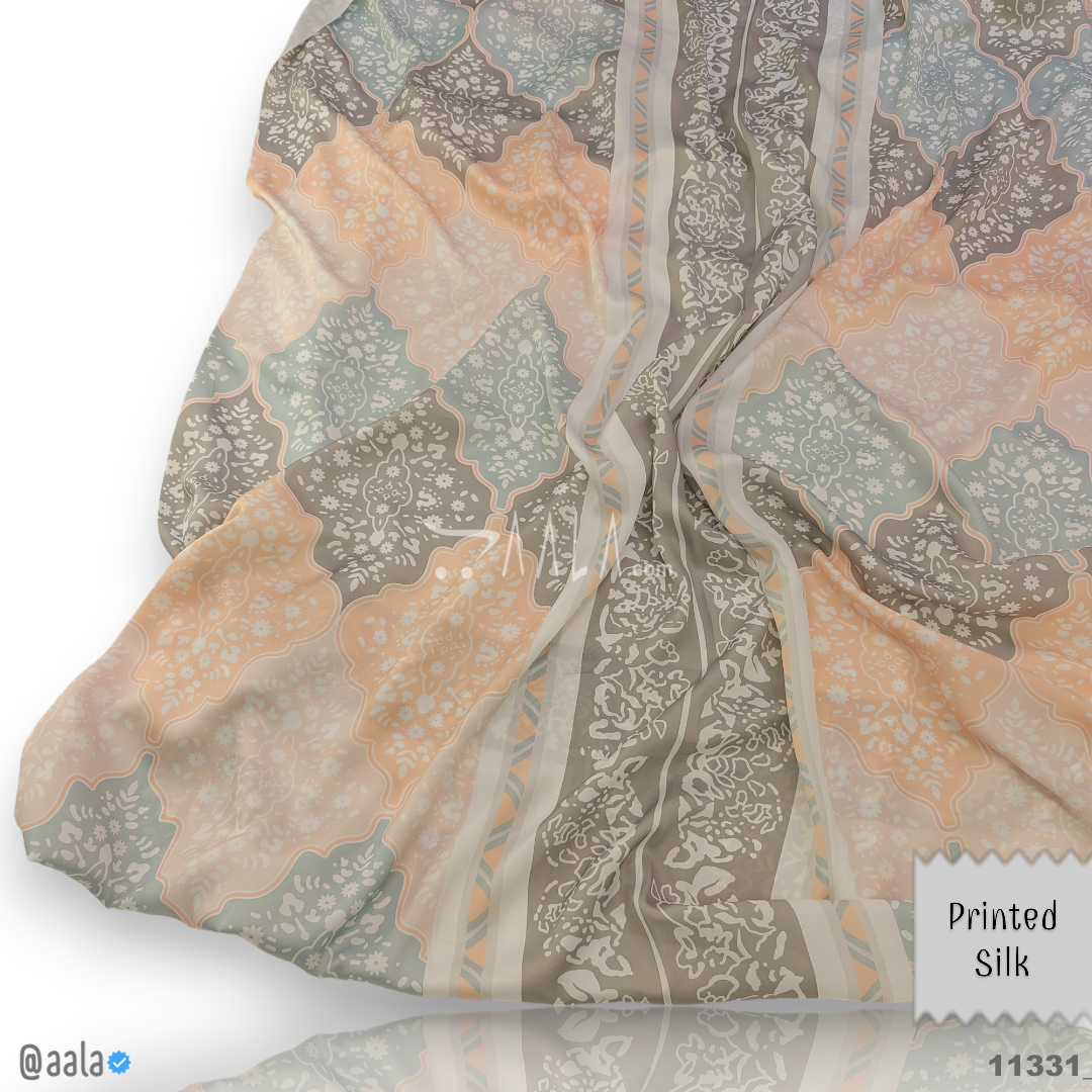 Printed Silk Blend 44-Inches PRINTED Per-Pc #11331